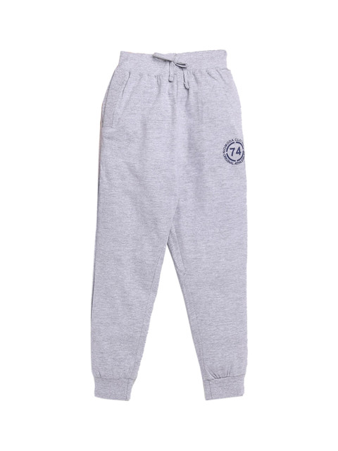 

Hopscotch Boys Grey Solid Joggers
