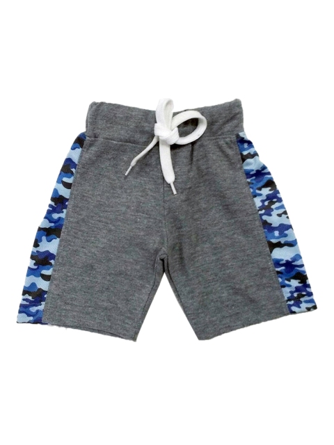 

Hopscotch Boys Grey Camouflage Printed Shorts