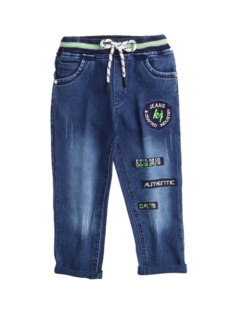 

Hopscotch Boys Blue Low Distress Light Fade Stretchable Jeans