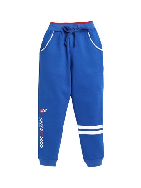 

Hopscotch Boys Blue Striped Relaxed-Fit Joggers