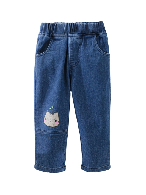 

Hopscotch Girls Blue Relaxed Fit Stretchable Jeans