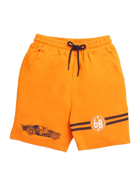 

Hopscotch Boys Orange Printed Shorts