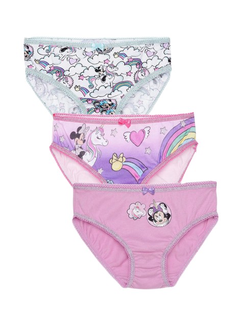 

Hopscotch Girls Pack Of 3 Printed Cotton Mid-Rise Basic Briefs, White