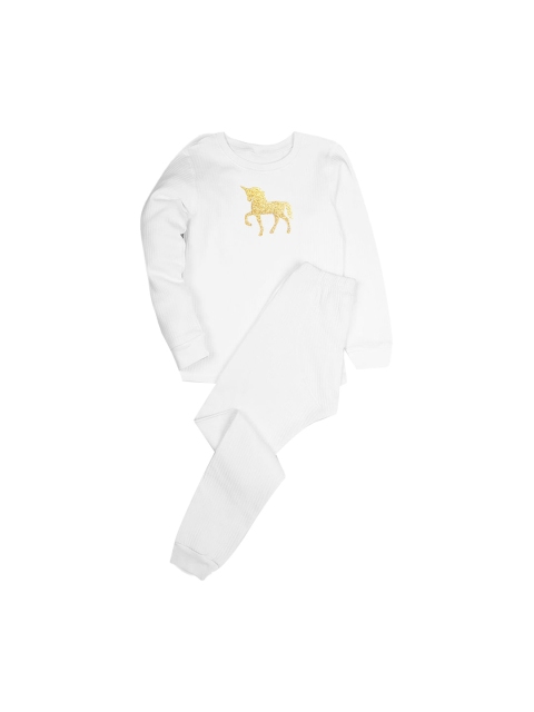 

Hopscotch Girls White Solid Cotton Thermal Set