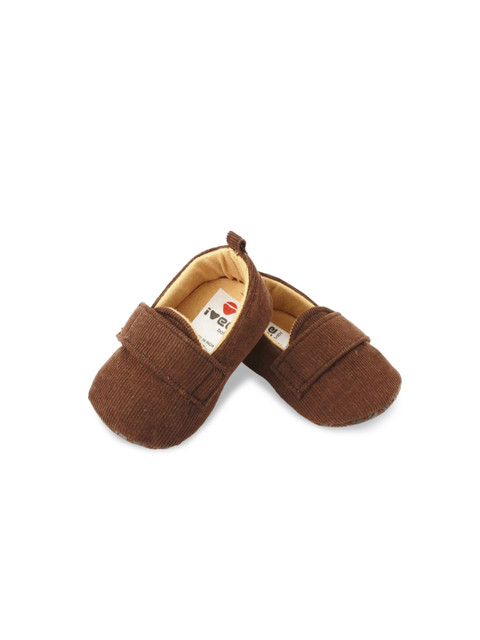 

Hopscotch Infant Boys Brown Printed Codroy Booties