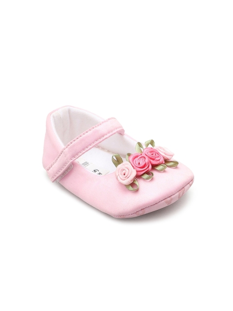 

Hopscotch Infant Girls Pink Embellished Floral Booties