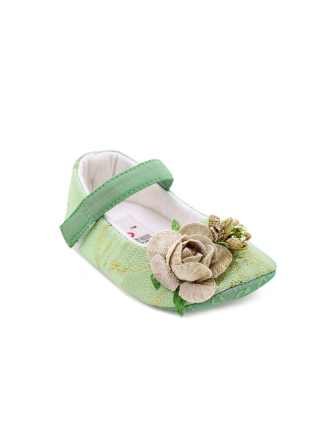 

Hopscotch Infant Girls Green Embellished Booties