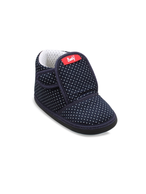 

Hopscotch Infants Blue & White Printed Booties