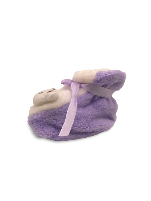 

Hopscotch Infants Purple Self-Design Booties