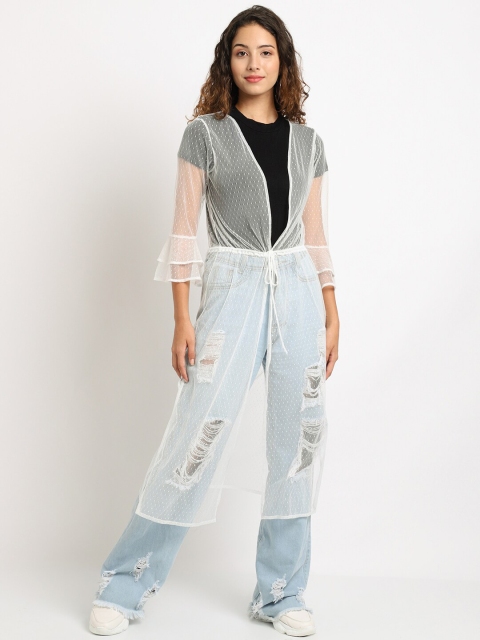 

Rute Women White Longline Shrug