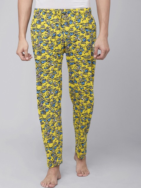 

Free Authority Men Yellow & Blue Minions Printed Pure Cotton Lounge Pants
