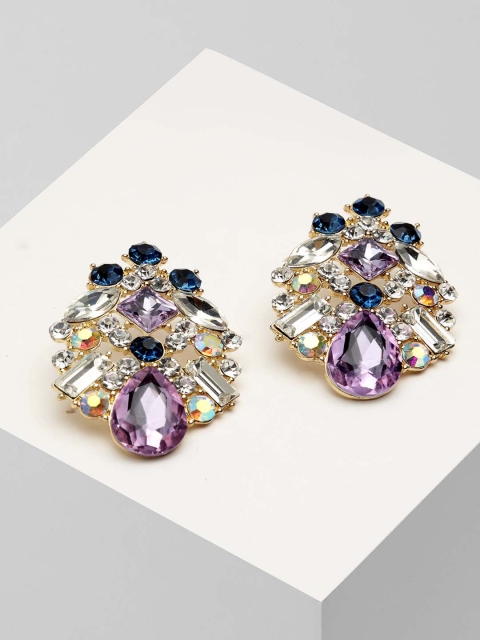

Wild & Free Purple & Blue Classic Crystal Studs Earrings