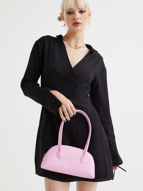 

H&M Women Black Short Shirt Dress