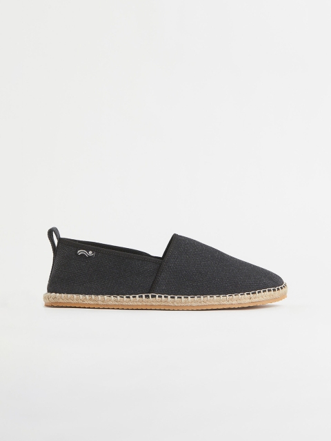 

H&M Men Black Solid Canvas Espadrilles