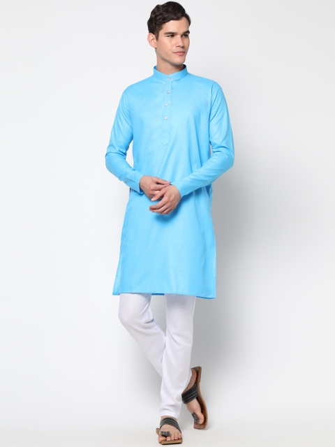 

MENGARY Men Blue Pure Cotton Kurta with Pyjama