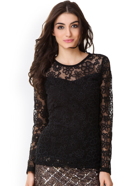 

Texco Black Lace Top