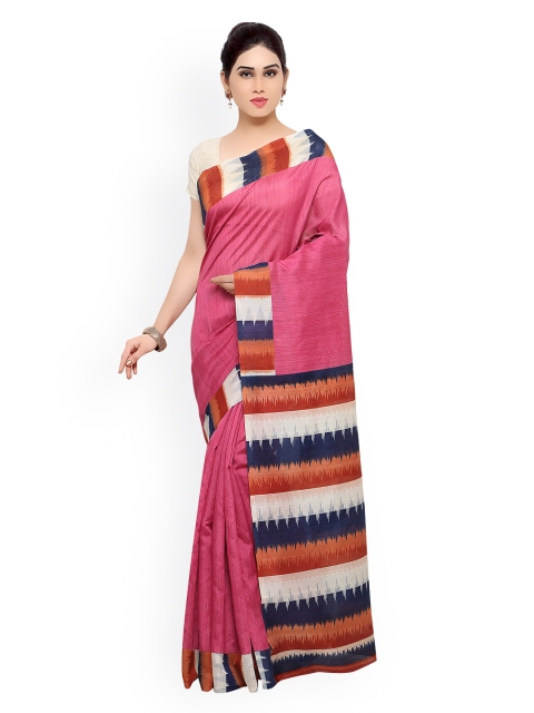 

Saree mall Pink Art Silk Printed Saree