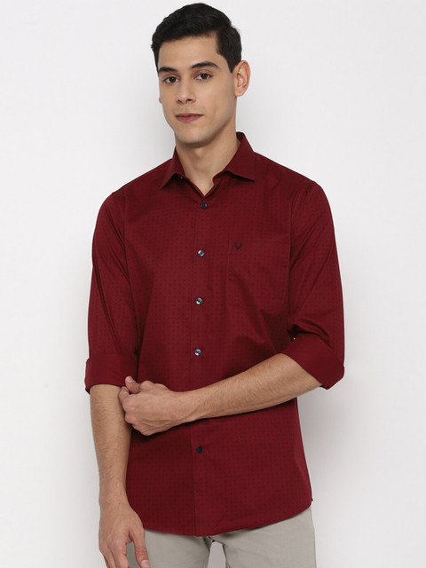 

Allen Solly Men Maroon Slim Fit Casual Shirt