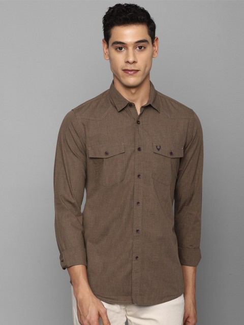 

Allen Solly Men Brown Casual Shirt