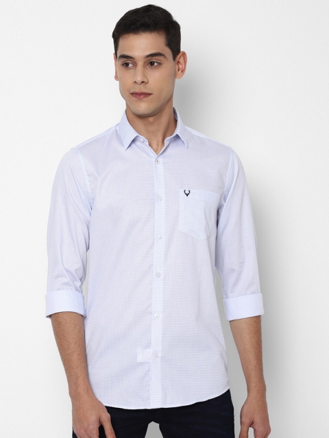 

Allen Solly Men Blue Slim Fit Micro Checked Casual Shirt