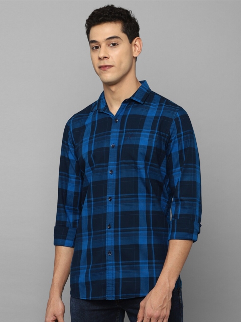 

Allen Solly Sport Men Blue Other Checks Checked Cotton Casual Shirt