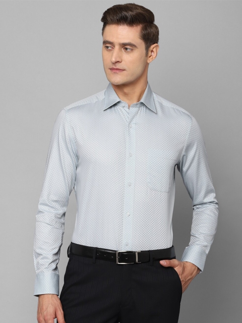 

Louis Philippe Men Blue Printed Cotton Formal Shirt 100% Cotton