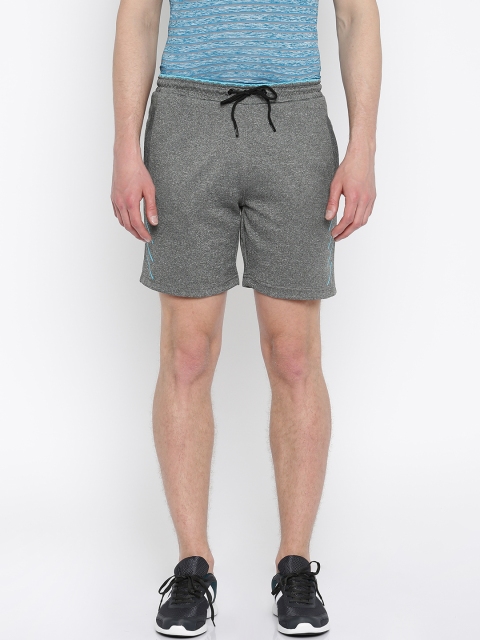 Proline Active Men Grey Melange Solid Sports Shorts