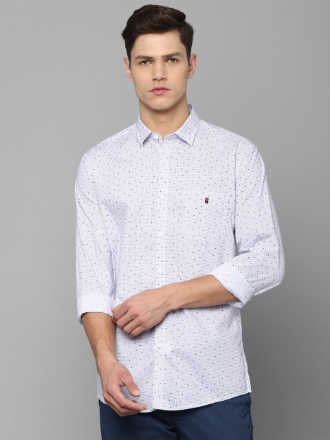 

Louis Philippe Sport Men Blue & White Slim Fit Micro Ditsy Printed Cotton Casual Shirt