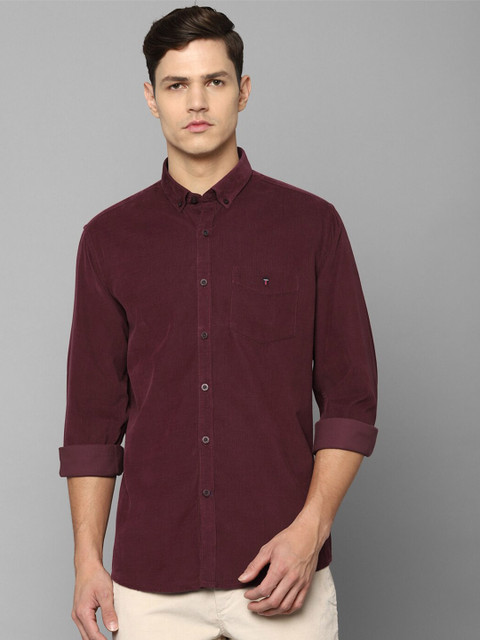 

Louis Philippe Sport Men Maroon Slim Fit Micro Checks Checked Casual Shirt