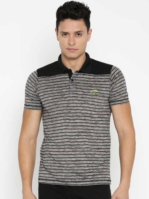 

Proline Active Men Charcoal Striped Polo T-shirt