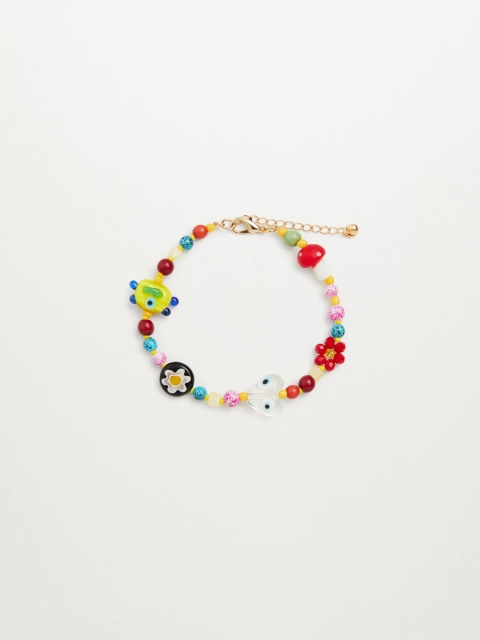 

MANGO Women Multicoloured Beaded Bracelet, Multi