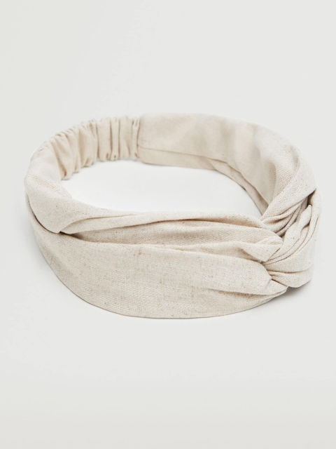 

MANGO Women Off White Solid Hairband
