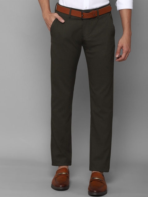 

Allen Solly Men Grey Textured Slim Fit Formal Trousers