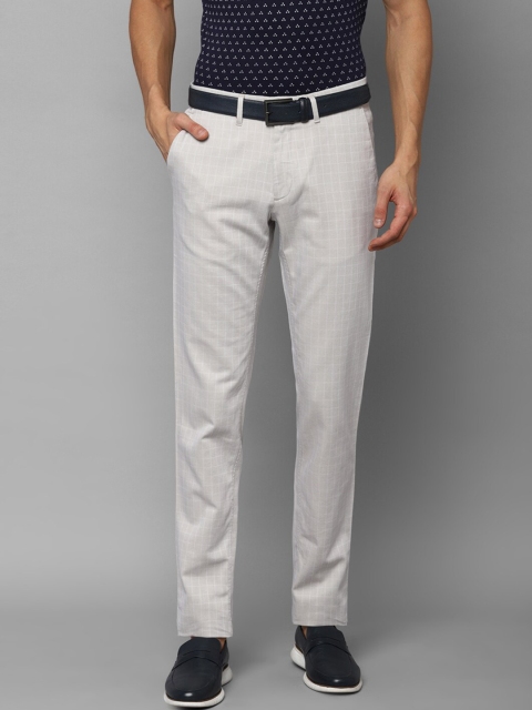 

Louis Philippe Sport Men Grey Checked Slim Fit Trousers