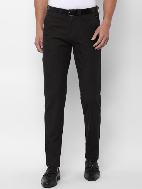 

Louis Philippe Sport Men Black Textured Slim Fit Trousers