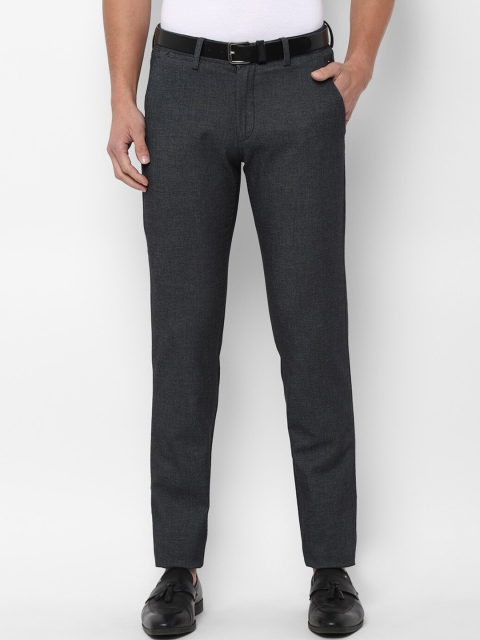 

Louis Philippe Sport Men Grey Textured Slim Fit Trousers