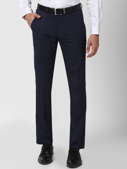 

Peter England Men Navy Blue Slim Fit Trousers