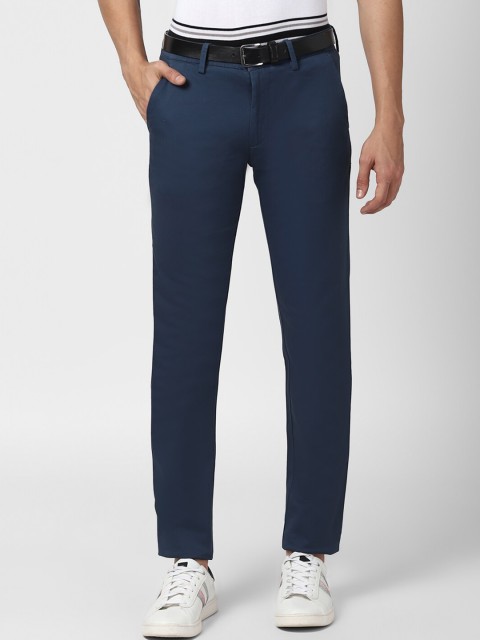 

Peter England Casuals Men Navy Blue Slim Fit Trousers