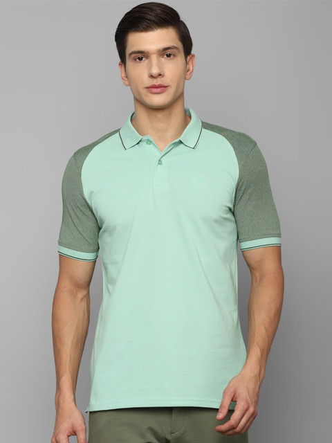 

Louis Philippe Men Green Polo Collar T-shirt