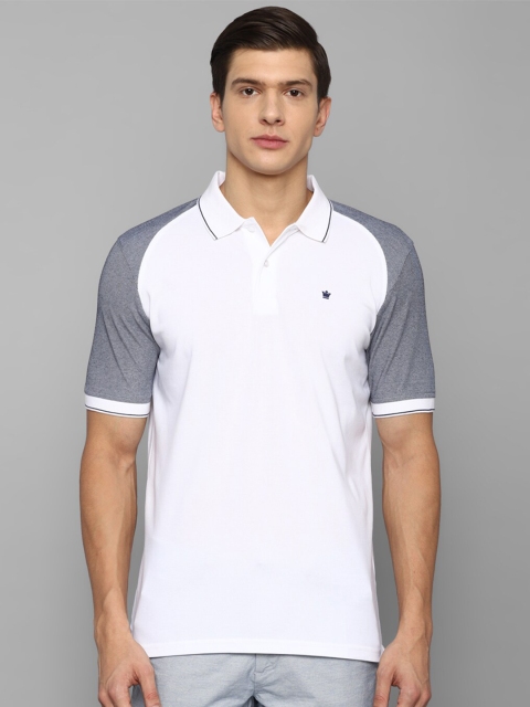 

Louis Philippe Men White Polo Collar T-shirt
