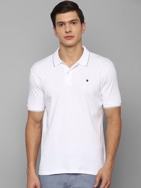 

Louis Philippe Men White Polo Collar T-shirt