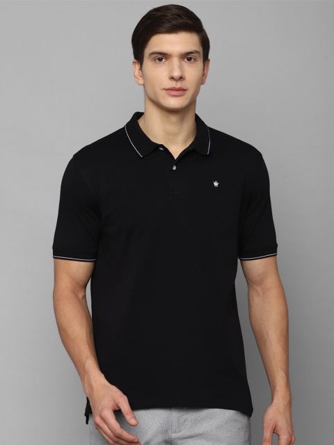 

Louis Philippe Men Black Polo Collar T-shirt