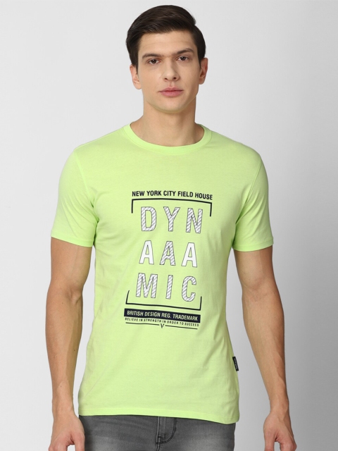 

Van Heusen Sport Men Green Typography Printed Pure Cotton T-shirt
