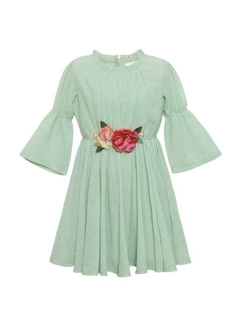 

Daffodils GIRLS WEAR Green Georgette Dress