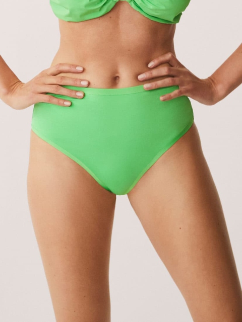 

MANGO Women Green Solid Bikini Bottom