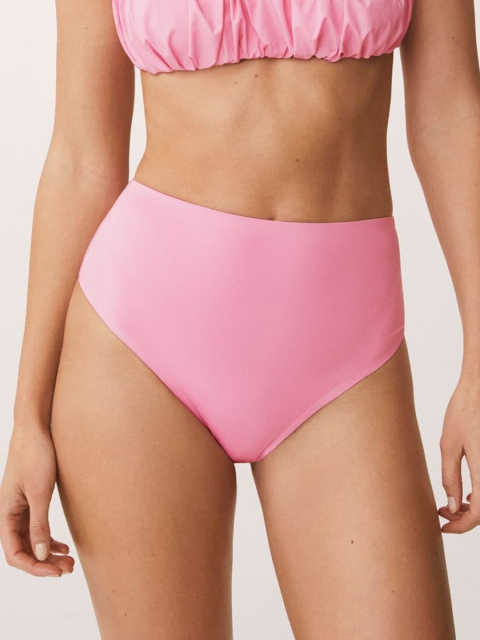 

MANGO Women Pink Solid Swim Hipster Breifs