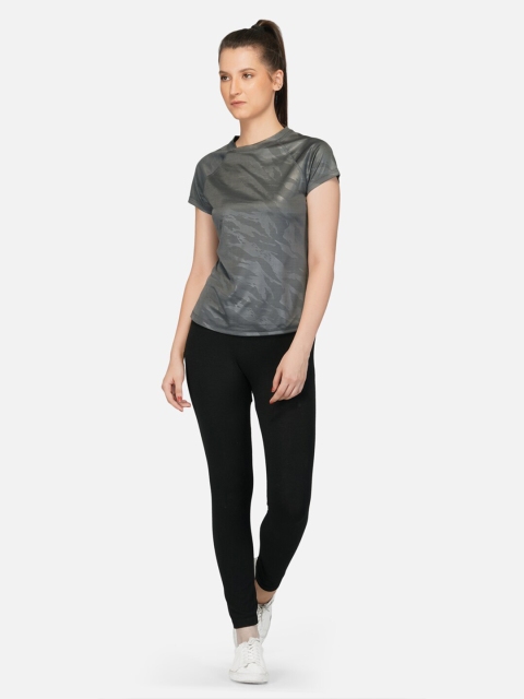 

IMPERATIVE Women Grey Striped T-shirt