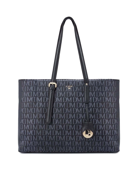 

Da Milano Black Leather Oversized Structured Shoulder Bag