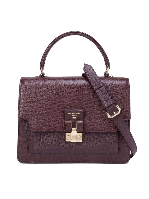 

Da Milano Burgundy Leather Structured Satchel