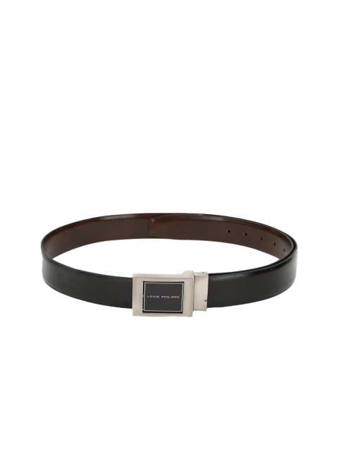 

Louis Philippe Men Black Solid Leather Formal Belt
